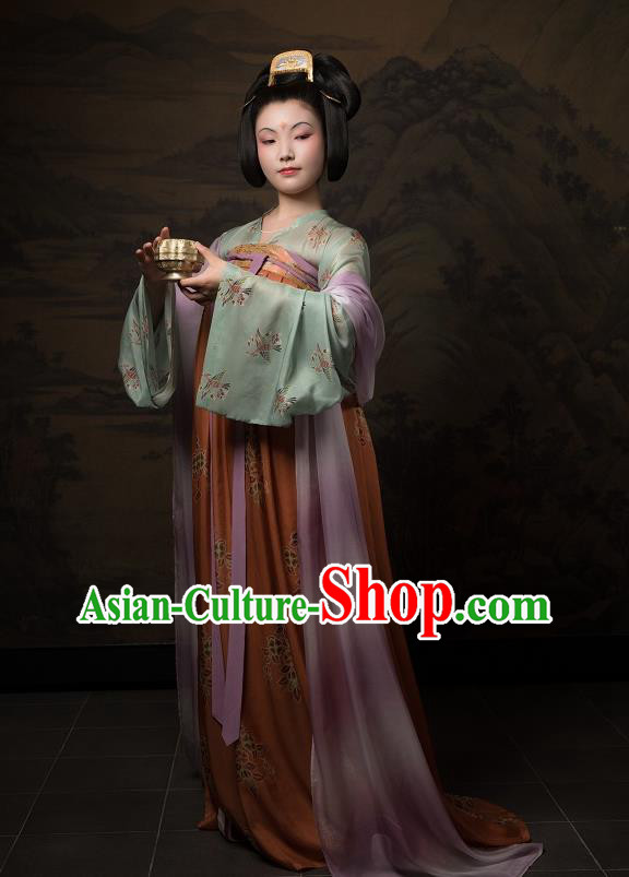 China Traditional Tang Dynasty Palace Lady Historical Clothing Ancient Court Woman Hanfu Costumes China Traditional Tang Dynasty Palace Lady Historical Clothing Ancient Court Woman Hanfu Costumes