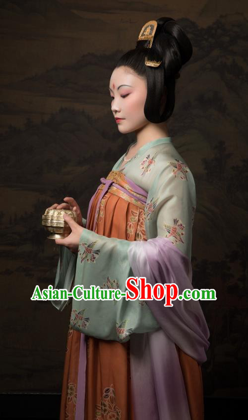 China Traditional Tang Dynasty Palace Lady Historical Clothing Ancient Court Woman Hanfu Costumes China Traditional Tang Dynasty Palace Lady Historical Clothing Ancient Court Woman Hanfu Costumes