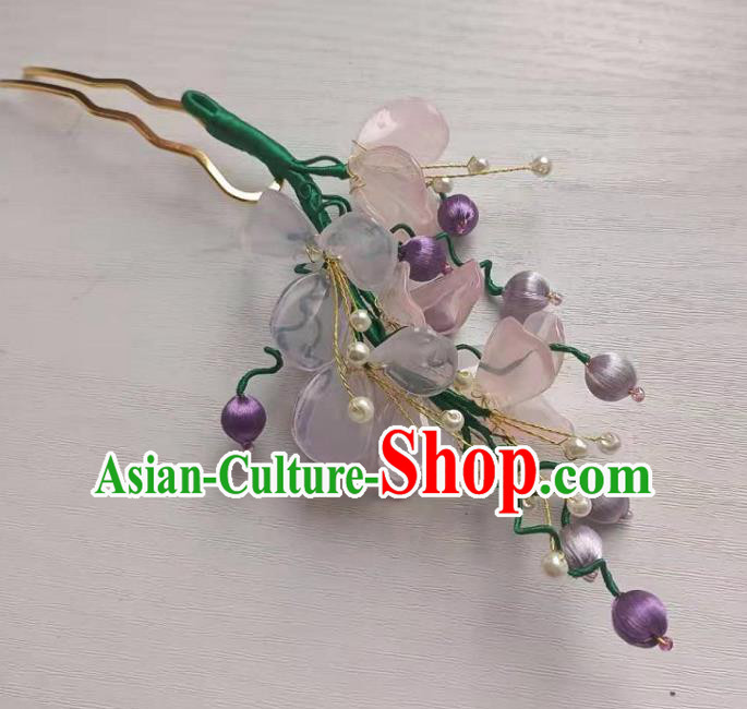 Chinese Ancient Young Lady Hairpin Traditional Song Dynasty Princess Wisteria Hair Stick Chinese Ancient Young Lady Hairpin Traditional Song Dynasty Princess Wisteria Hair Stick
