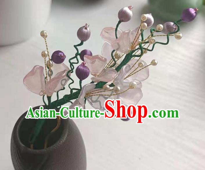 Chinese Ancient Young Lady Hairpin Traditional Song Dynasty Princess Wisteria Hair Stick Chinese Ancient Young Lady Hairpin Traditional Song Dynasty Princess Wisteria Hair Stick