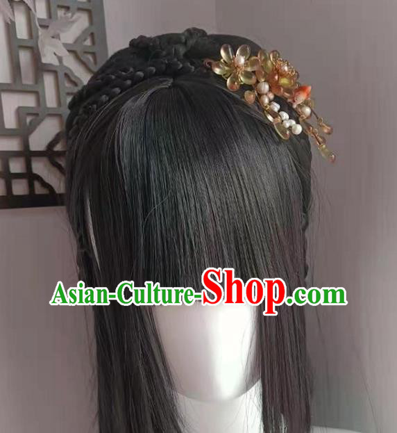 Chinese Ancient Young Woman Hairpin Hair Accessories Traditional Ming Dynasty Hanfu Hair Comb Chinese Ancient Young Woman Hairpin Hair Accessories Traditional Ming Dynasty Hanfu Hair Comb
