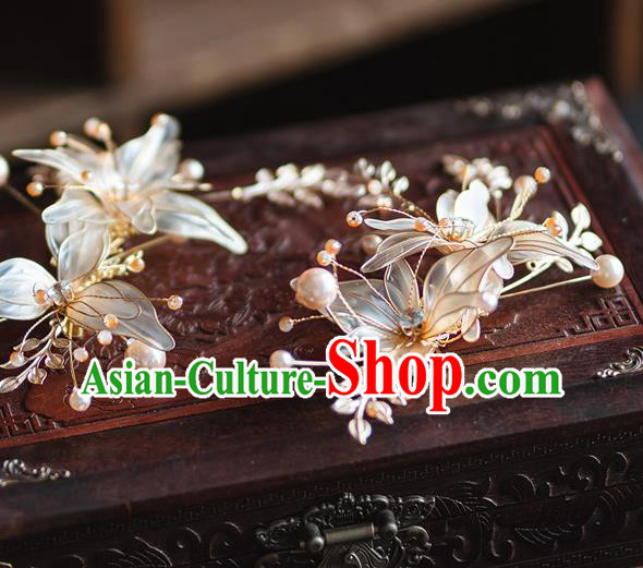 Chinese Classical Bride Tassel Hair Sticks Traditional Wedding Hair Accessories Xiuhe Suit Hairpins Chinese Classical Bride Tassel Hair Sticks Traditional Wedding Hair Accessories Xiuhe Suit Hairpins