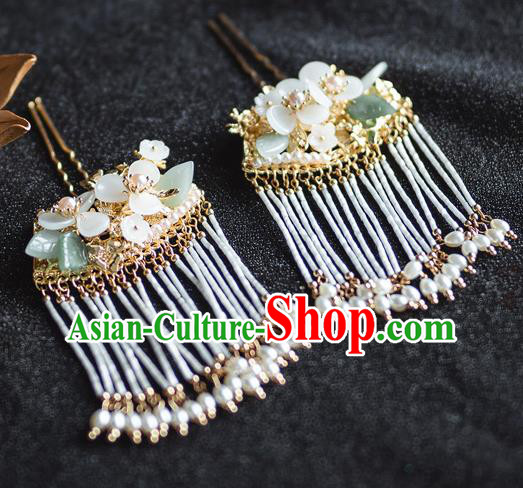 Chinese Classical Bride Tassel Hair Sticks Traditional Wedding Hair Accessories Xiuhe Suit Hairpins Chinese Classical Bride Tassel Hair Sticks Traditional Wedding Hair Accessories Xiuhe Suit Hairpins
