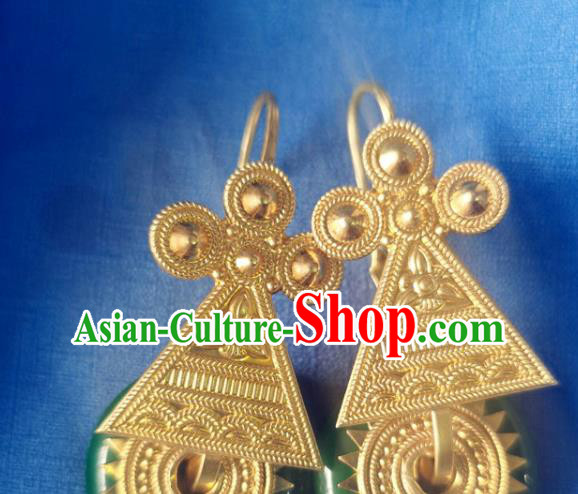 China Traditional Yi Nationality Ear Accessories Handmade Liangshan Ethnic Folk Dance Earrings China Traditional Yi Nationality Ear Accessories Handmade Liangshan Ethnic Folk Dance Earrings