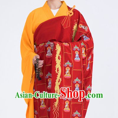 Chinese Traditional Kesa Kasaya Buddhist Monk Clothing Complete Set