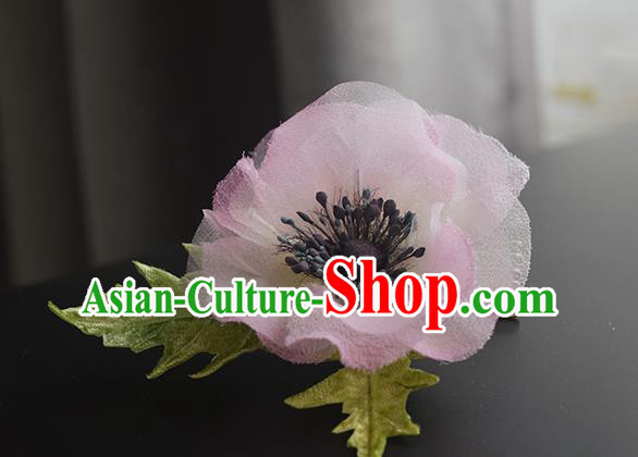 Chinese Handmade Pink Silk Camellia Hairpin Cheongsam Hair Accessories Traditional Hanfu Hair Comb Chinese Handmade Pink Silk Camellia Hairpin Cheongsam Hair Accessories Traditional Hanfu Hair Comb