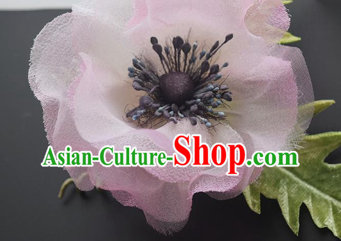 Chinese Handmade Pink Silk Camellia Hairpin Cheongsam Hair Accessories Traditional Hanfu Hair Comb Chinese Handmade Pink Silk Camellia Hairpin Cheongsam Hair Accessories Traditional Hanfu Hair Comb
