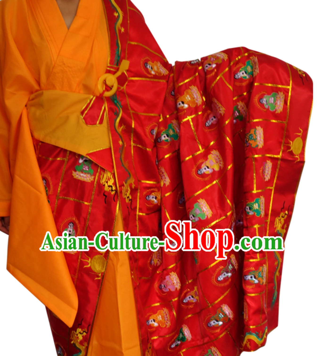 Chinese Traditional Kesa Kasaya Buddhist Monk Clothing Complete Set Chinese Traditional Kesa Kasaya Buddhist Monk Clothing Complete Set