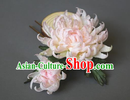 Chinese Ancient Princess Hairpin Traditional Tang Dynasty Pink Chrysanthemum Hair Stick Chinese Ancient Princess Hairpin Traditional Tang Dynasty Pink Chrysanthemum Hair Stick