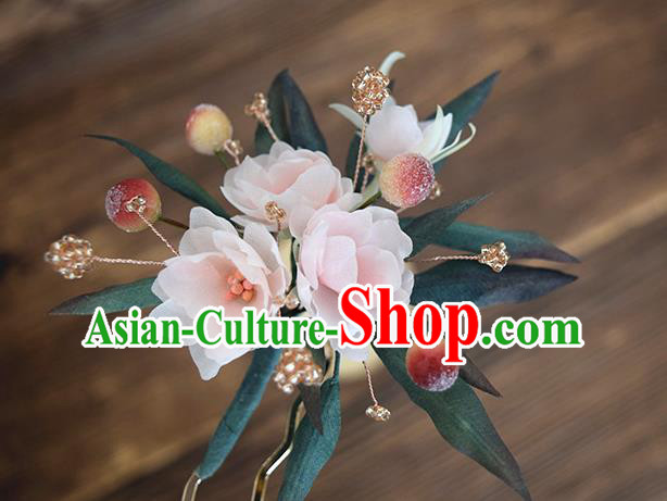 Chinese Traditional Cheongsam Hair Stick Handmade Ancient Princess Jasmine Flower Hairpin Chinese Traditional Cheongsam Hair Stick Handmade Ancient Princess Jasmine Flower Hairpin