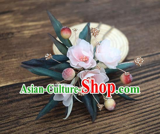 Chinese Traditional Cheongsam Hair Stick Handmade Ancient Princess Jasmine Flower Hairpin Chinese Traditional Cheongsam Hair Stick Handmade Ancient Princess Jasmine Flower Hairpin