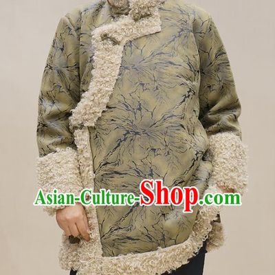Chinese Zang Minority Winter Cotton Wadded Jacket Tibetan Nationality Woman Outer Garment Clothing