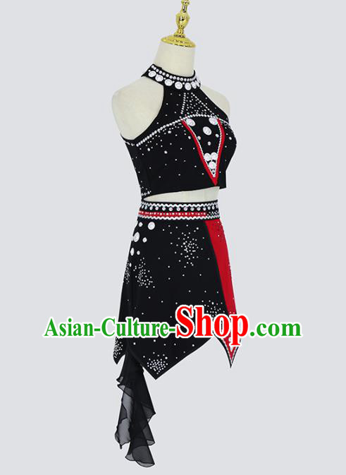 China Traditional Ethnic Dance Competition Clothing Wa Nationality Folk Dance Costumes China Traditional Ethnic Dance Competition Clothing Wa Nationality Folk Dance Costumes