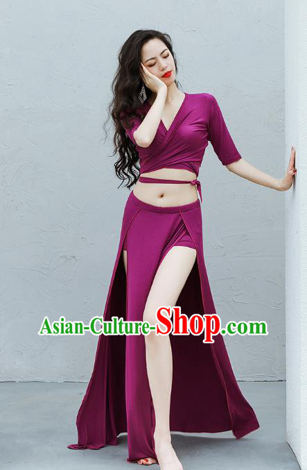 Traditional Bollywood Raks Sharki Training Purple Uniforms Indian Belly Dance Costume Traditional Bollywood Raks Sharki Training Purple Uniforms Indian Belly Dance Costume