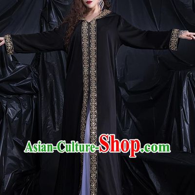 India Belly Dance Clothing Asian Oriental Dance Black Cape
