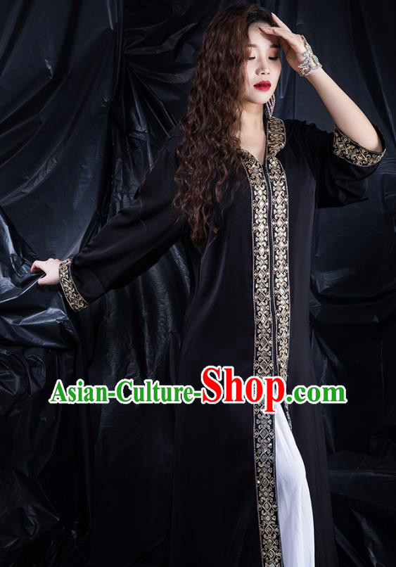 India Belly Dance Clothing Asian Oriental Dance Black Cape India Belly Dance Clothing Asian Oriental Dance Black Cape