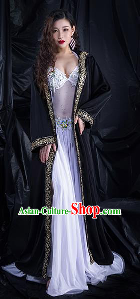 India Belly Dance Clothing Asian Oriental Dance Black Cape India Belly Dance Clothing Asian Oriental Dance Black Cape