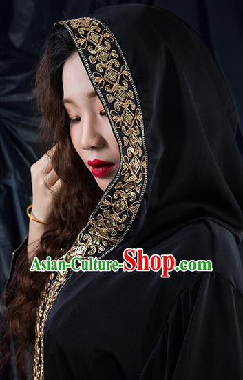 India Belly Dance Clothing Asian Oriental Dance Black Cape India Belly Dance Clothing Asian Oriental Dance Black Cape