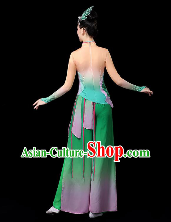 China Lotus Dance Costume Spring Festival Gala Yangko Dance Green Outfits Classical Dance Clothing China Lotus Dance Costume Spring Festival Gala Yangko Dance Green Outfits Classical Dance Clothing