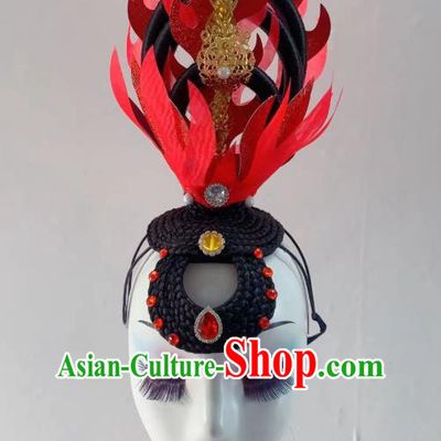 China Traditional Classical Dance Hair Accessories Fancy Carp Dance Wig Chignon Headwear