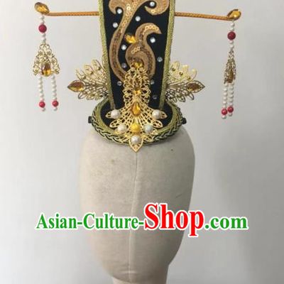 China Ancient Goddess Dance Headwear Traditional Classical Dance Hair Accessories