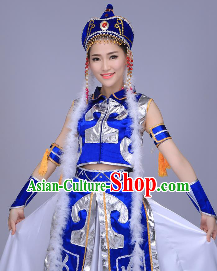 Chinese Traditional Mongolian Nationality Bride Clothing Mongol Ethnic Folk Dance Wedding Dress Chinese Traditional Mongolian Nationality Bride Clothing Mongol Ethnic Folk Dance Wedding Dress