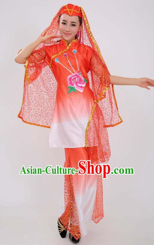 Chinese Ningxia Ethnic Wedding Red Outfits Traditional Hui Nationality Bride Clothing Chinese Ningxia Ethnic Wedding Red Outfits Traditional Hui Nationality Bride Clothing