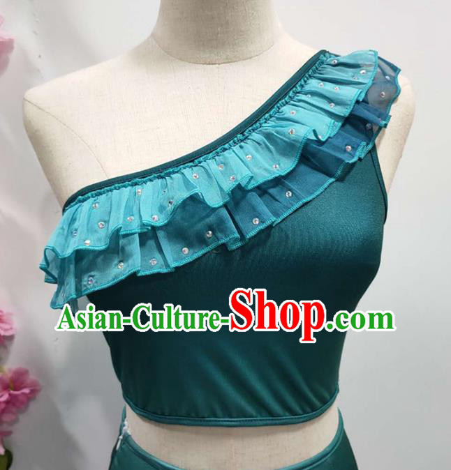 Chinese Traditional Dai Nationality Performance Deep Green Dress Yunnan Ethnic Peacock Dance Clothing Chinese Traditional Dai Nationality Performance Deep Green Dress Yunnan Ethnic Peacock Dance Clothing