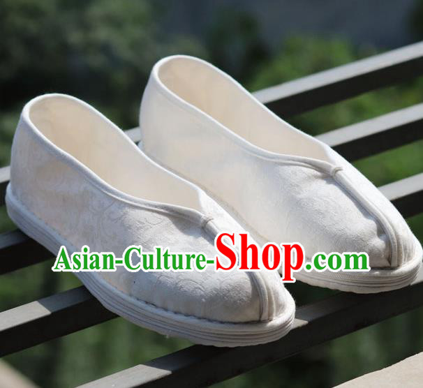 China Handmade Multi Layered White Cloth Shoes National Country Woman Shoes China Handmade Multi Layered White Cloth Shoes National Country Woman Shoes