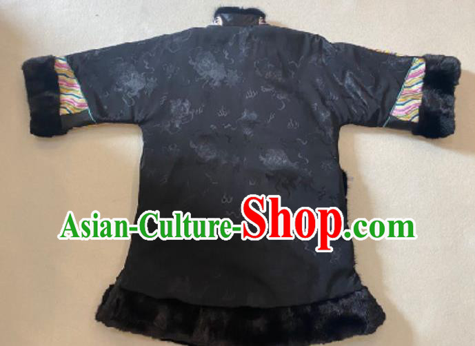 Chinese Embroidered Dragon Cotton Wadded Coat National Women Jacket Winter Costume Chinese Embroidered Dragon Cotton Wadded Coat National Women Jacket Winter Costume