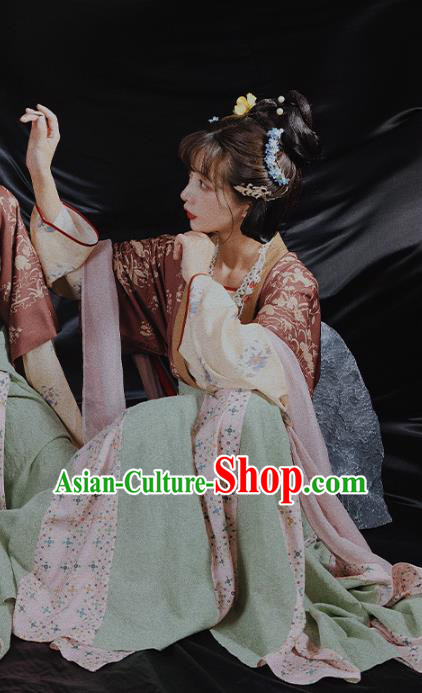 China Ancient Palace Lady Hanfu Dress Traditional Tang Dynasty Royal Princess Historical Clothing China Ancient Palace Lady Hanfu Dress Traditional Tang Dynasty Royal Princess Historical Clothing