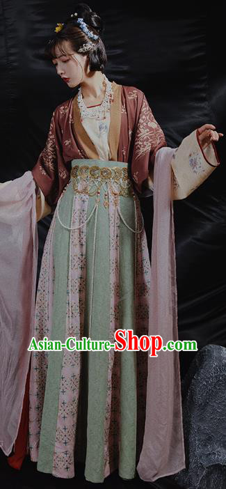 China Ancient Palace Lady Hanfu Dress Traditional Tang Dynasty Royal Princess Historical Clothing China Ancient Palace Lady Hanfu Dress Traditional Tang Dynasty Royal Princess Historical Clothing