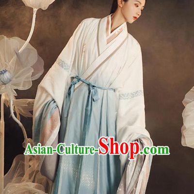 China Traditional Jin Dynasty Court Beauty Historical Clothing Ancient Imperial Concubine Hanfu Dress Apparels