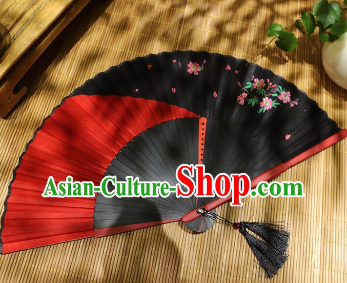 Chinese Tai Chi Fan Classical Accordion Handmade Printing Silk Folding Fan Chinese Tai Chi Fan Classical Accordion Handmade Printing Silk Folding Fan
