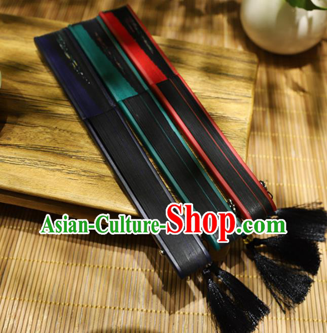 Chinese Classical Accordion Handmade Printing Silk Folding Fan Tai Chi Fan Chinese Classical Accordion Handmade Printing Silk Folding Fan Tai Chi Fan
