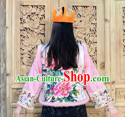 Chinese Traditional Silk Waistcoat Winter Female Clothing Embroidered Mangnolia Vest Chinese Traditional Silk Waistcoat Winter Female Clothing Embroidered Mangnolia Vest