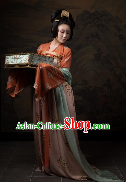China Ancient Hanfu Garment Traditional Tang Dynasty Palace Lady Historical Costumes China Ancient Hanfu Garment Traditional Tang Dynasty Palace Lady Historical Costumes