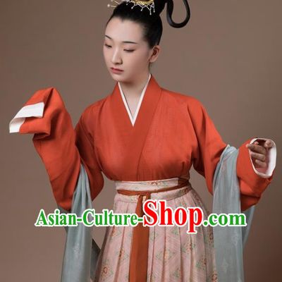 China Traditional Early Tang Dynasty Historical Costumes Ancient Court Lady Hanfu Garment Complete Set