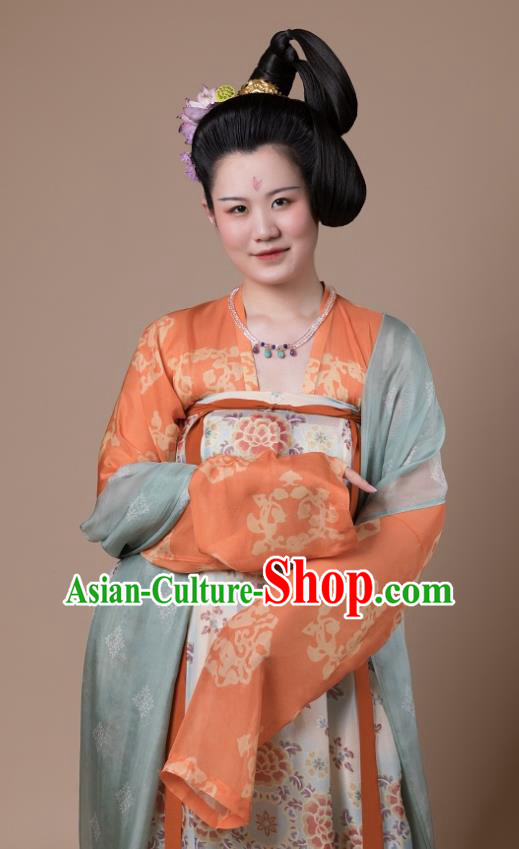 China Ancient Court Woman Hanfu Garment Traditional Tang Dynasty Royal Countess Historical Costumes China Ancient Court Woman Hanfu Garment Traditional Tang Dynasty Royal Countess Historical Costumes