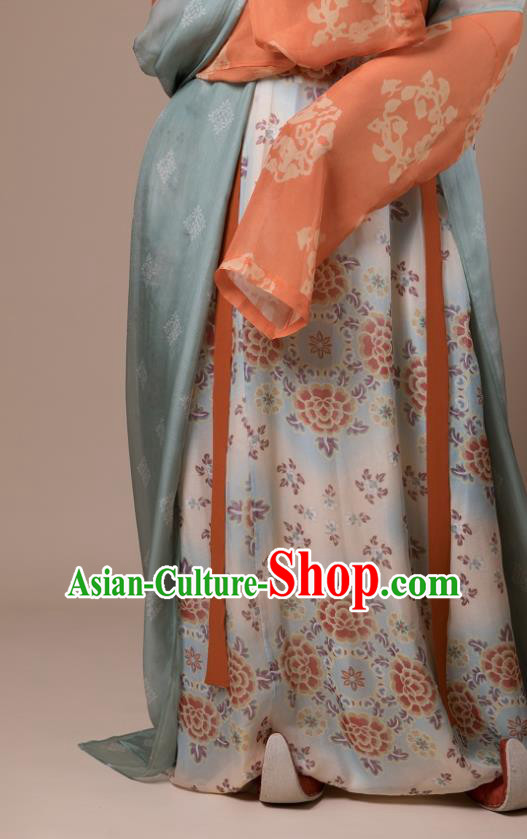 China Ancient Court Woman Hanfu Garment Traditional Tang Dynasty Royal Countess Historical Costumes China Ancient Court Woman Hanfu Garment Traditional Tang Dynasty Royal Countess Historical Costumes