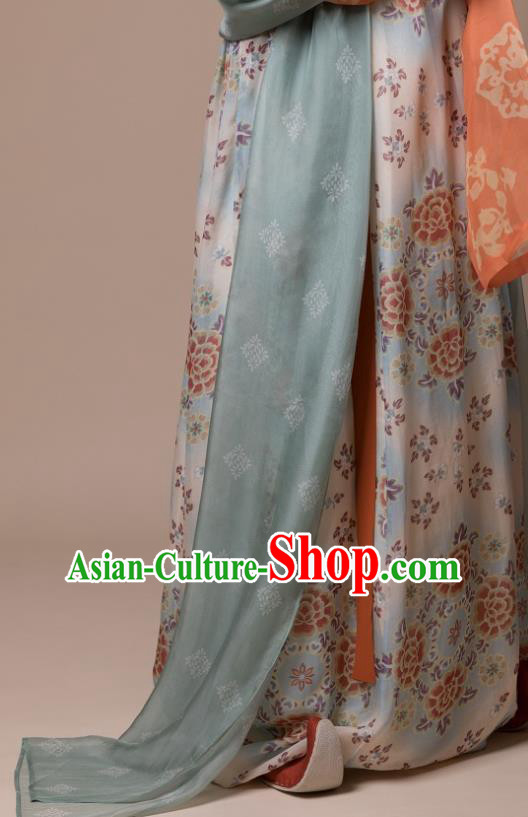 China Ancient Court Woman Hanfu Garment Traditional Tang Dynasty Royal Countess Historical Costumes China Ancient Court Woman Hanfu Garment Traditional Tang Dynasty Royal Countess Historical Costumes