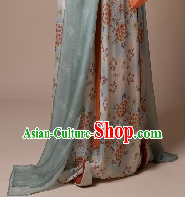China Ancient Court Woman Hanfu Garment Traditional Tang Dynasty Royal Countess Historical Costumes China Ancient Court Woman Hanfu Garment Traditional Tang Dynasty Royal Countess Historical Costumes