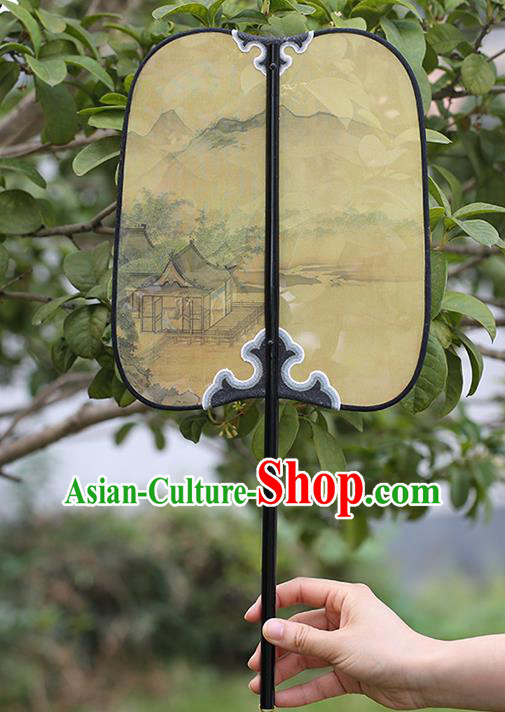 China Traditional Ink Painting Palace Fan Classical Dance Silk Fan Handmade Hanfu Fan China Traditional Ink Painting Palace Fan Classical Dance Silk Fan Handmade Hanfu Fan