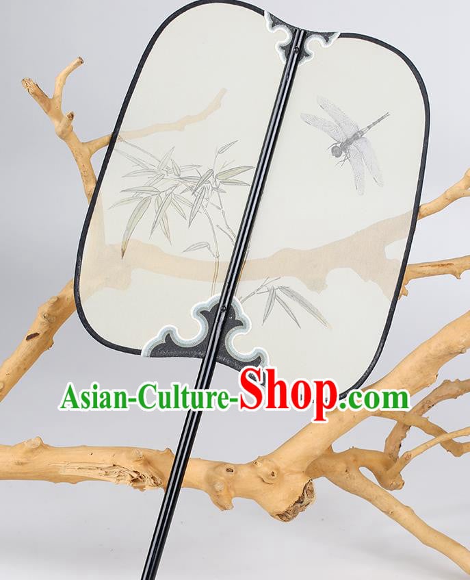 China Handmade Hanfu Fan Traditional Painting Bamboo Dragonfly Palace Fan Classical Dance Silk Fan China Handmade Hanfu Fan Traditional Painting Bamboo Dragonfly Palace Fan Classical Dance Silk Fan