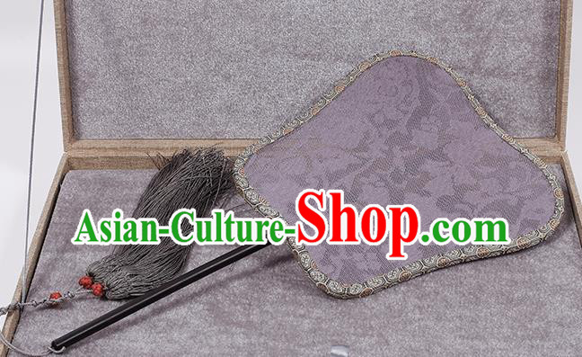 China Classical Lilac Silk Fan Handmade Palace Fan Traditional Song Dynasty Princess Fan China Classical Lilac Silk Fan Handmade Palace Fan Traditional Song Dynasty Princess Fan