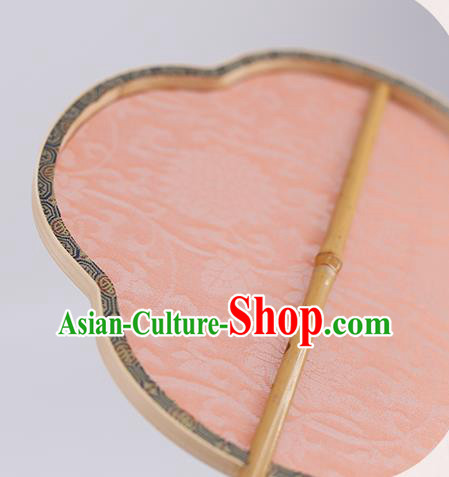 China Traditional Song Dynasty Princess Fan Handmade Palace Fan Classical Jacquard Pink Silk Fan China Traditional Song Dynasty Princess Fan Handmade Palace Fan Classical Jacquard Pink Silk Fan