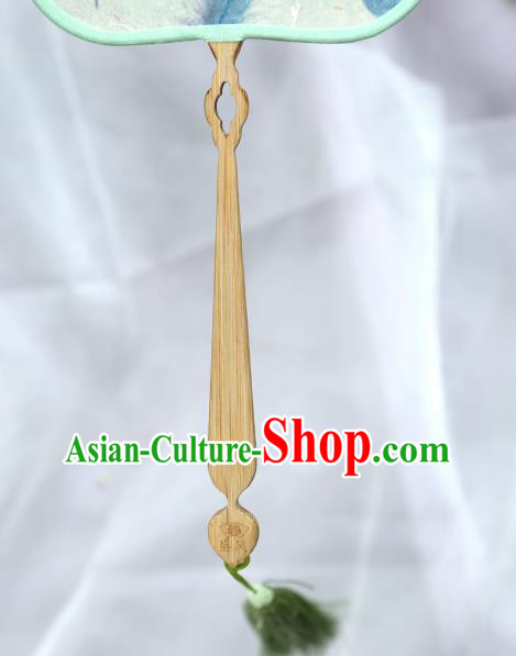 China Traditional Plum Palace Fan Classical Dance Silk Fan Handmade Hanfu Fan