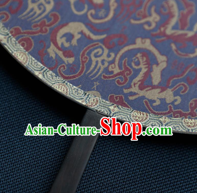 China Classical Dance Palace Fan Traditional Purple Silk Fan Handmade Hanfu Circular Fan China Classical Dance Palace Fan Traditional Purple Silk Fan Handmade Hanfu Circular Fan