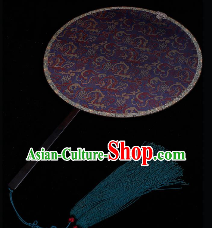 China Classical Dance Palace Fan Traditional Purple Silk Fan Handmade Hanfu Circular Fan China Classical Dance Palace Fan Traditional Purple Silk Fan Handmade Hanfu Circular Fan