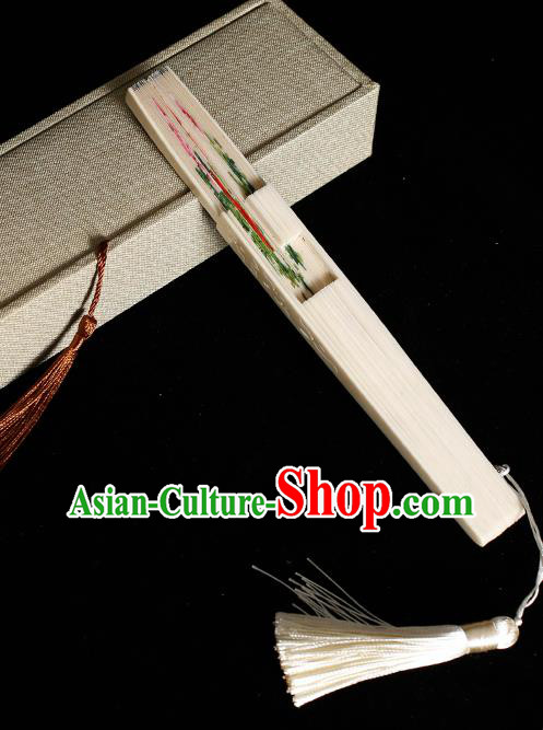 Chinese Hand Painting Rose Folding Fan Classical Fan Hollow Bones Accordion Chinese Hand Painting Rose Folding Fan Classical Fan Hollow Bones Accordion